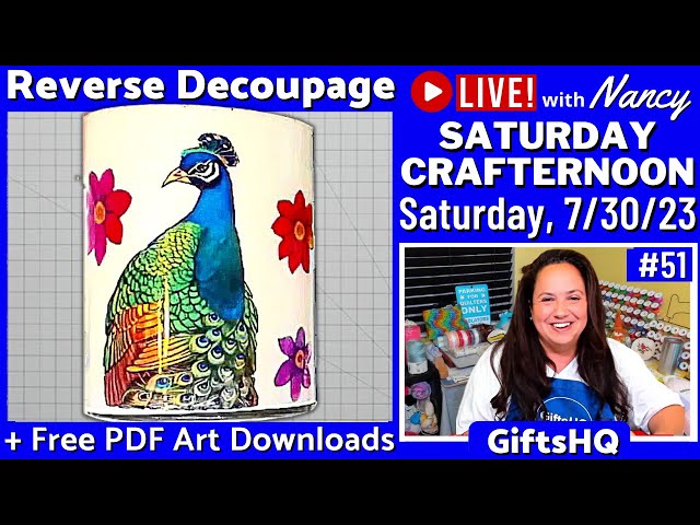 Reverse Decoupage Vase Ideas & Tips - Saturday CrafterNoon #51 + FREE PDF Color Cut Out Art Prints