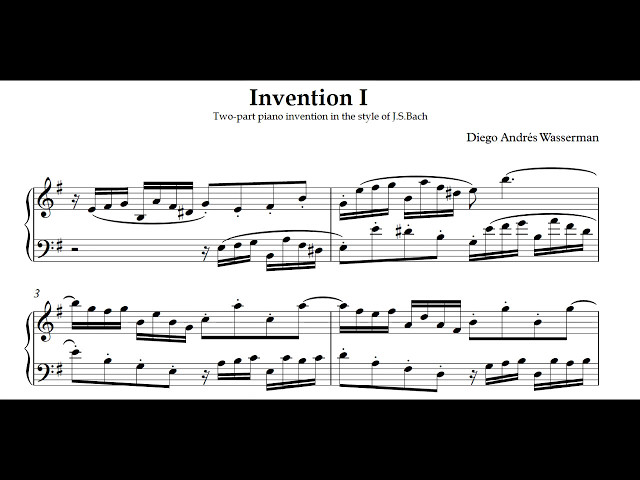 Invention I [w/ score] -  Diego Wasserman
