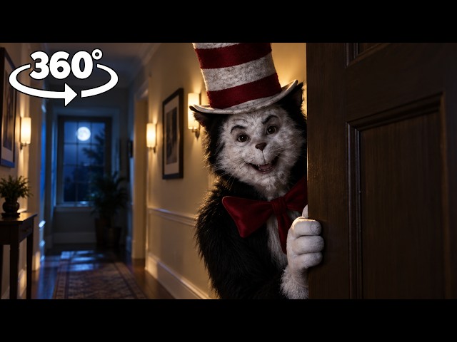 Cat in the Hat Is in Your House at Night! 😱 | 360° VR 4K