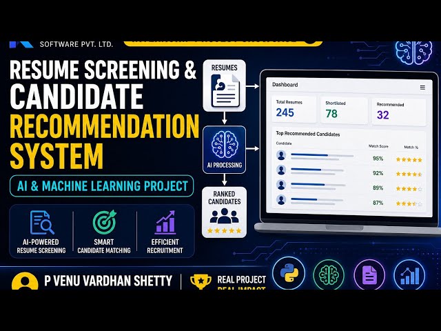 AI & Machine Learning Internship Project | Resume Screening & Candidate Rec | P Venu Vardhan Shetty