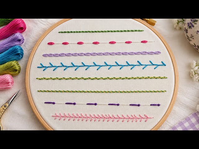 8 Essential Hand Embroidery Stitches for Beginners | Easy Step-by-Step Tutorial
