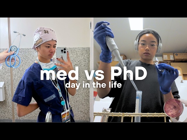 Med Student 🩺 vs PhD Student 🔬 | Day in the Life
