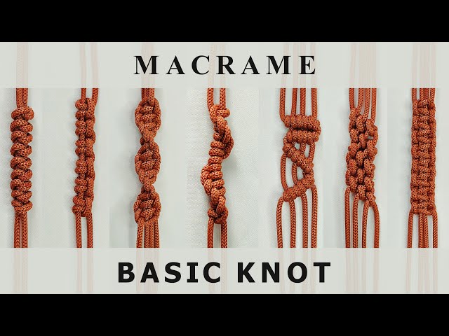 7 Macrame Basic Knots for Macrame Micro project | Macrame Tutorial For Beginners