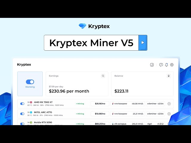 How to Mine Crypto on Your PC | Kryptex Miner V5