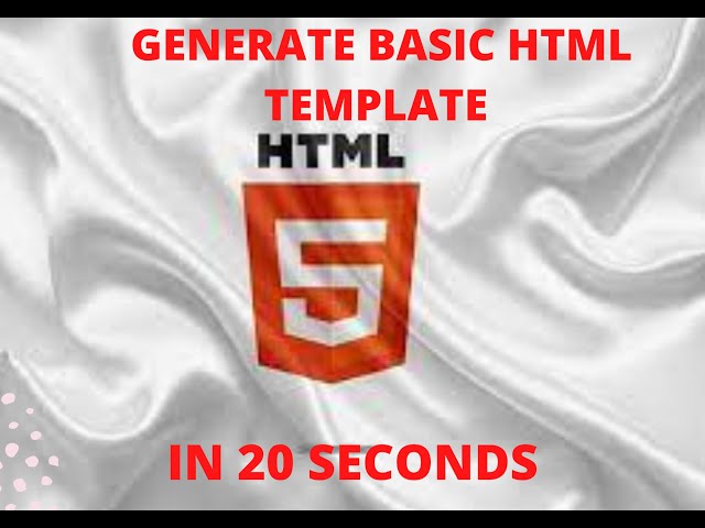 Generating basic html template in visual studio code