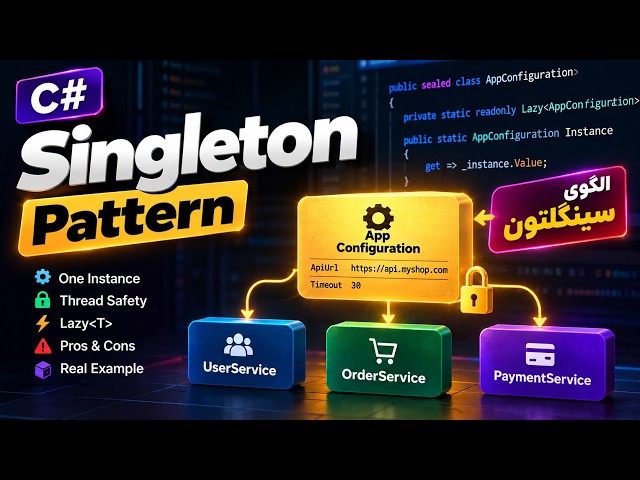 الگوی طراحی Singleton در C# | آشنایی با Lazy و Thread Safety