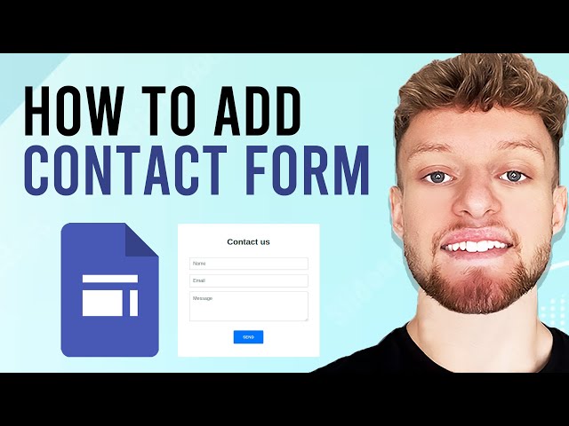 How To Add a Contact Form on Google Sites (Step By Step)