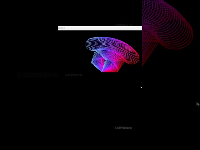 Draw an Amazing Pattern using Python Turtle Graphics #cswithharsh #pythontutorial #python #shorts
