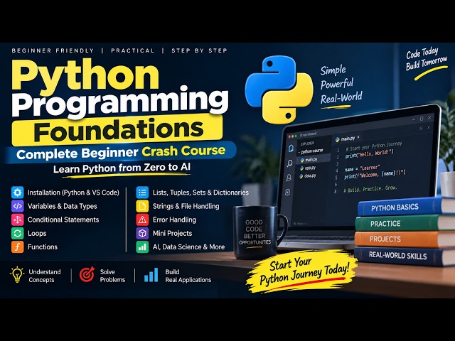 Learn Python from Scratch |The Complete Beginner’s Guide .#pythonprogramming #pythonforbeginners .