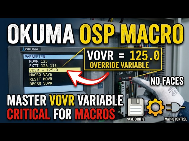Okuma OSP Macro Programming: Master VOVR System Variable (VOVR[0], VOVR[1], VOVR[2])