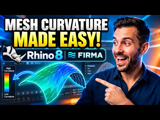 Rhino 8 Mesh Curvature Made Easy | Analyze Curvature from Mesh | FIRMA