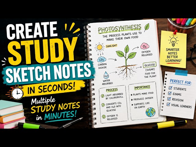 How to Create Study Notes in Seconds | AI Sketchnotes with 2 Prompts