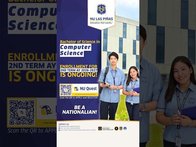 Term 2 Enrollment Ongoing for Bachelor of Science in Computer Science at NU Las Piñas