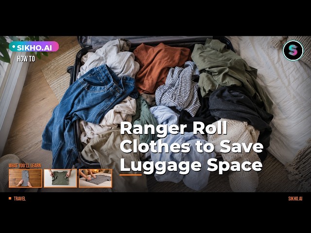 How to Ranger Roll Clothes to Save Luggage Space