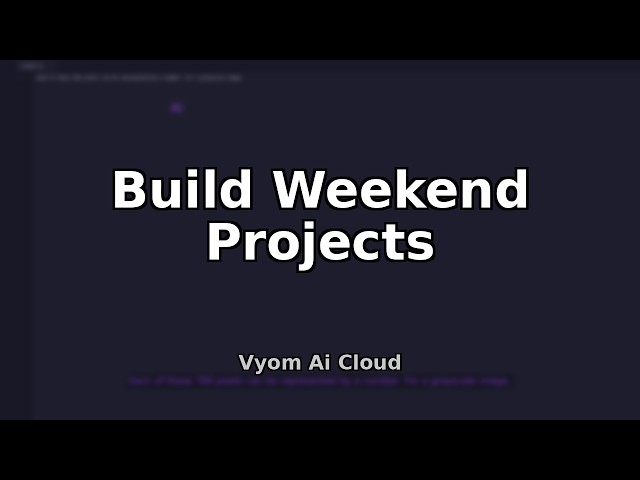 How to Build AI Weekend Projects (Data Training)