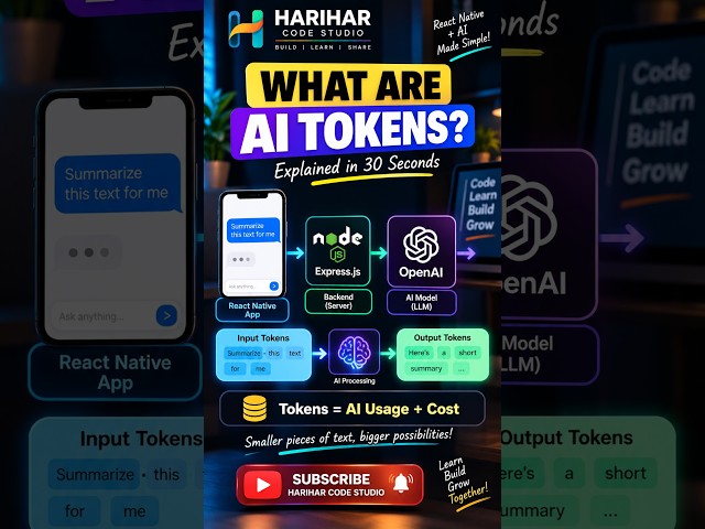 AI Tokens Explained in 30 Seconds 🤯 | React Native + OpenAI