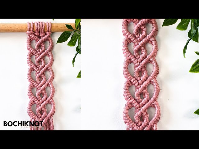 Macrame Heart Chain Knot Pattern Step by Step Tutorial