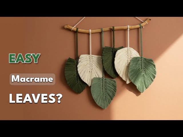 How to make Macrame Leaf Wall Hanging 🍃 | Easy Tutorial for Beginners