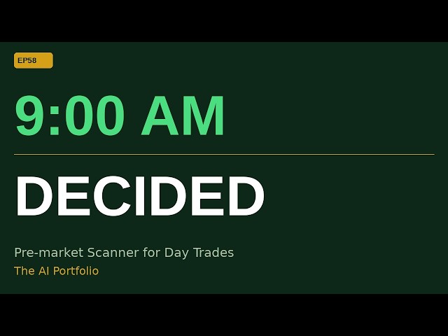 I Know What I'm Trading Before the Market Opens