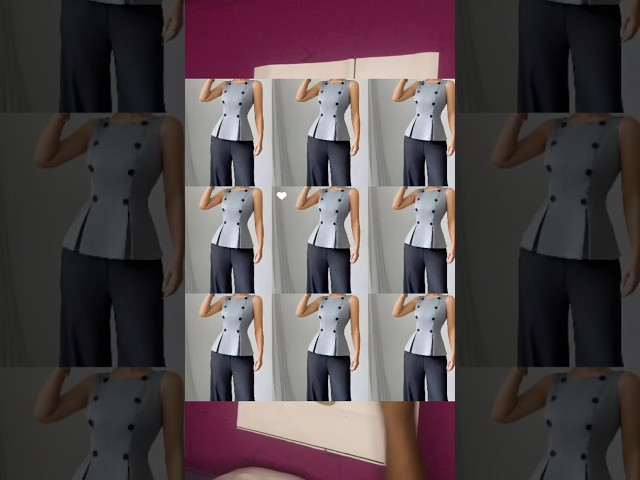 How to draft this stylish peplum top with inverted pleat .  #patternmaking #patterndrafting