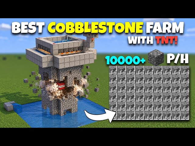 FULLY AUTOMATIC COBBLESTONE FARM in Minecraft Bedrock 26.5+ | INFINITE COBBLESTONE | MCPE & Console