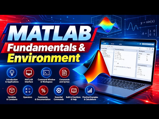 Session-1: MATLAB Fundamentals & Environment | Engineering | Simulation | AI | Data Science | ANN