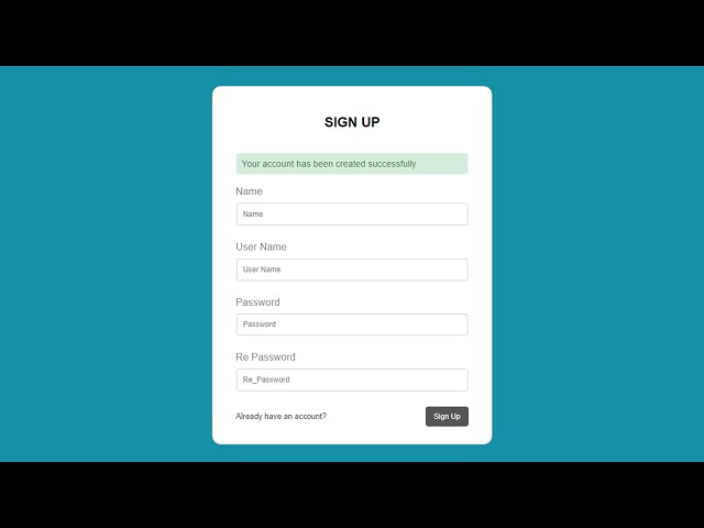 Complete User Registration system using PHP and MySQL database