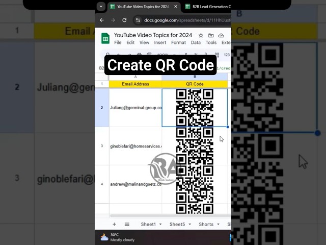 Create working QR code in Google Sheet ll QR code trick ll Bivash Academy