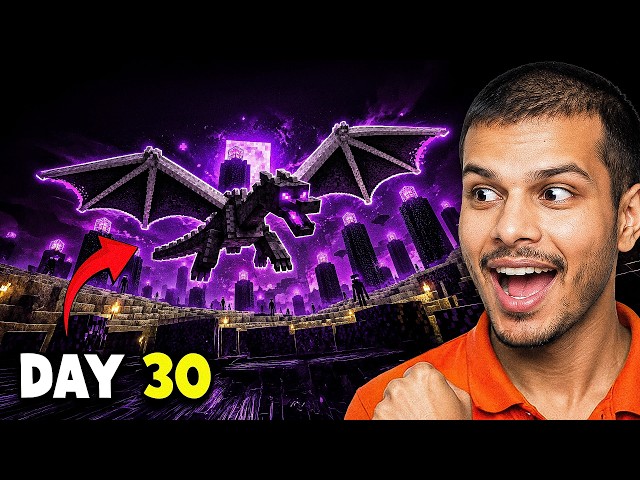 It Was Too Easy | Day 30 | Killed Endor Dragon EASILY | Perfect Start To Minecraft