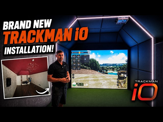 Games room transformation into trackman golf simulator