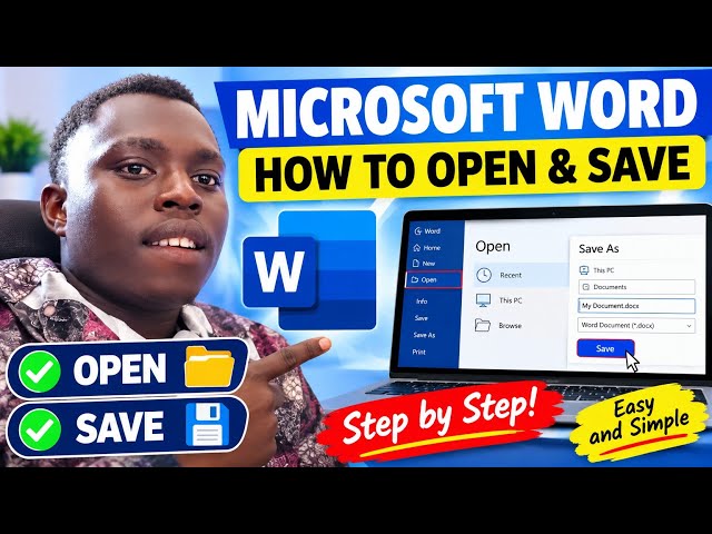 Title:🖥️ How to Open & Save a Microsoft Word Document | Beginner’s Computer Tutorial