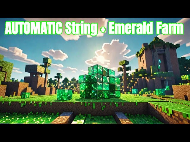 Unreal AUTOMATIC String + Emerald Farm | Minecraft Tips