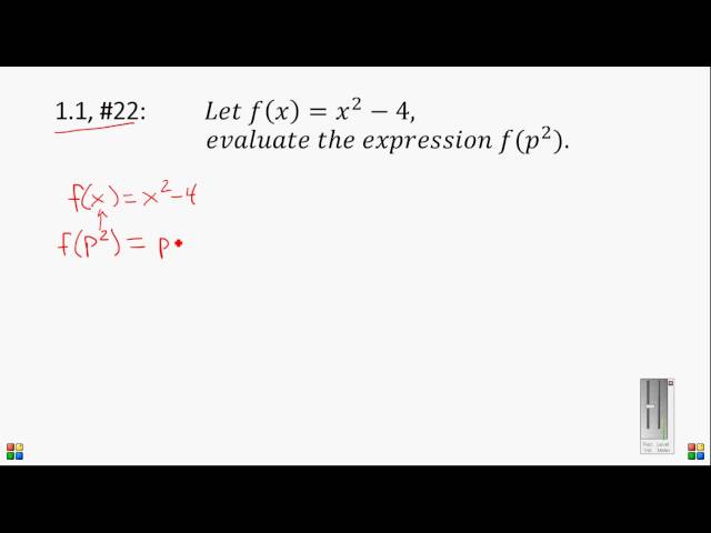 Calculus 1 Section 1 1 #22