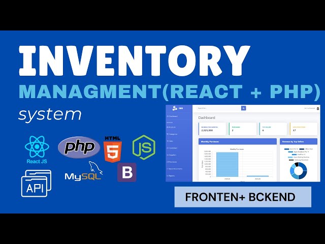 Dashboard & Design – Inventory Management System (React + Bootstrap)