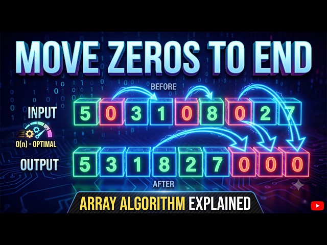 The Most Asked Java Array Interview Question | Move Zeros to End (Java)