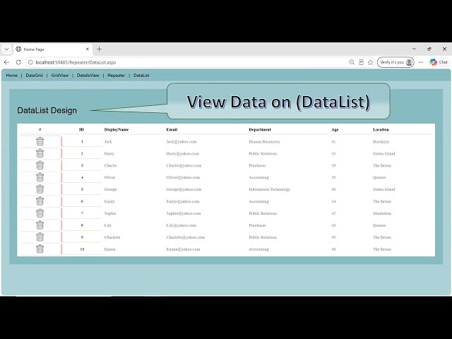 ASP.Net C# DataList