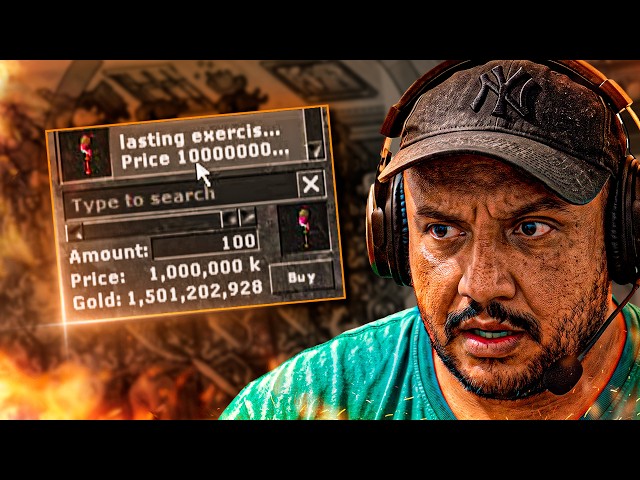 NEW RECORD?! 1.5K GOLD WITH A TRAINING WAND! ONLY RICH PEOPLE PLAY TIBIA | #tibiaferumbrinha