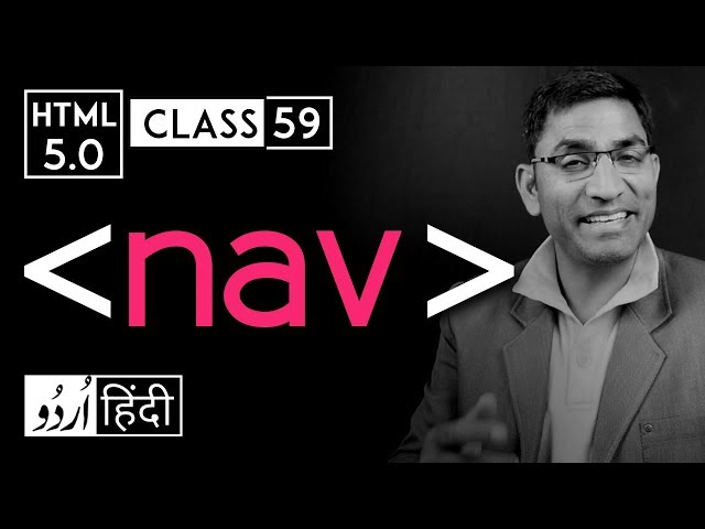 Nav tag - html 5 tutorial in hindi - urdu - Class - 59
