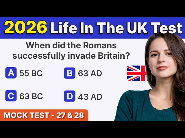 NEW Life in the UK Test | FULL Mock Test (48 Questions) | Part 27 & 28 Practice Test 🇬🇧