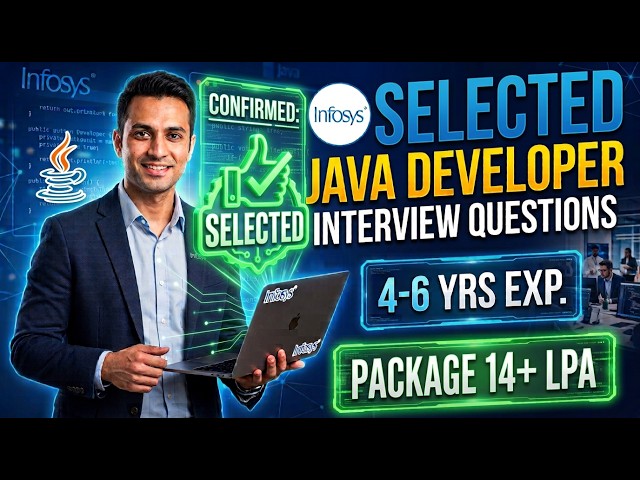 Infosys Java Developer Interview Questions 2026 | Selected for 14+ LPA (4-6 Yrs Exp) #india #it