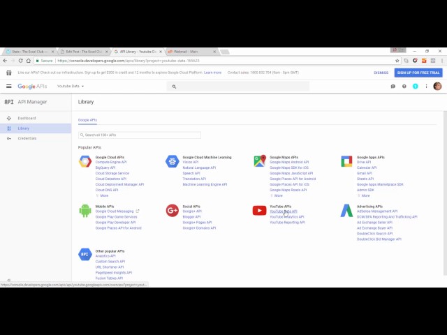 How to get the Youtube Data API