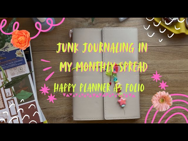 Junk Journaling|  Memory Keeping in my Monthly Spread | Happy Planner A5 Folio | Junk Journal Ideas