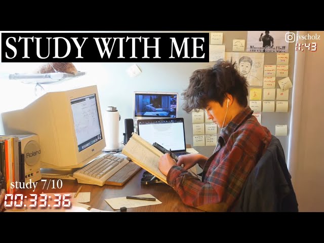 study with me live pomodoro | 12 hours