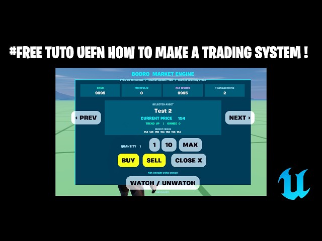 I Made a COMPLETE STOCK MARKET in Fortnite UEFN! 📈 (FREE VERSE CODE)