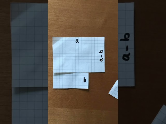 Geometric Proof: Difference of Two Squares (in 60 seconds) #mathematics #proof #geometry