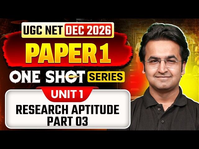 UGC NET Paper 1 | UGC NET Paper 1 Research Aptitude One Shot (Part 3) | Research Aptitude UGC NET