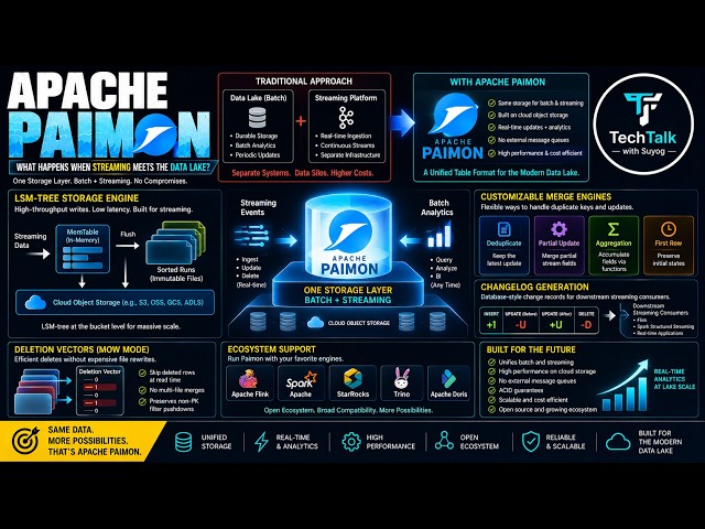 Apache Paimon: What Happens When Streaming Meets the Data Lake? - TechTalkWithSuyog