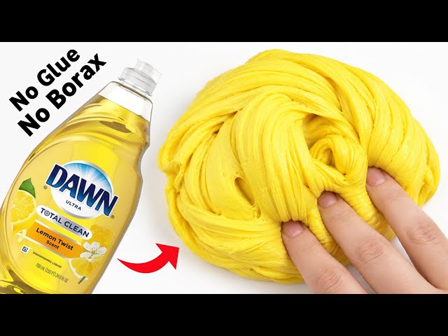 How to make Slime without Glue or Borax | No Glue No Borax Dish Soap Butter Slime at home [ASMR]