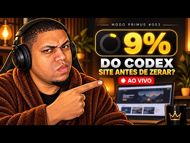 TENHO 9% DE CODEX. DÁ PRA CRIAR UM SITE  ANTES DE ZERAR? 🔴 AO VIVO