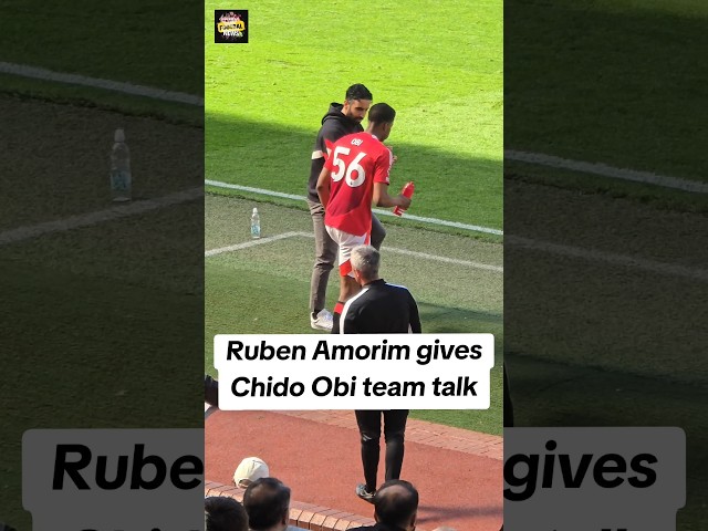 Ruben Amorim DID THIS to Chido Obi after Hojlund Miss vs Wolves😳 #shorts #manutdnews